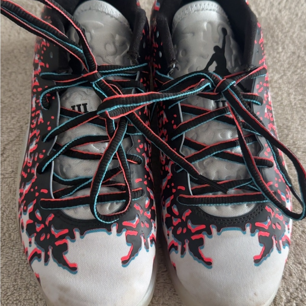 Jordan Kids' Black and Red Sneakers